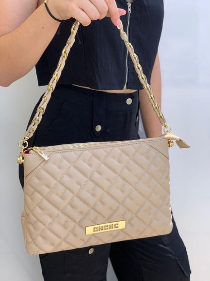HANDBANG CH ALCOLCHADO BEIGE